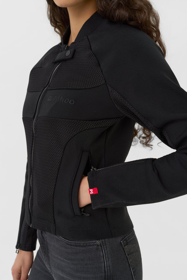 Pando Moto Stealth Ladies AAA Jacket Black