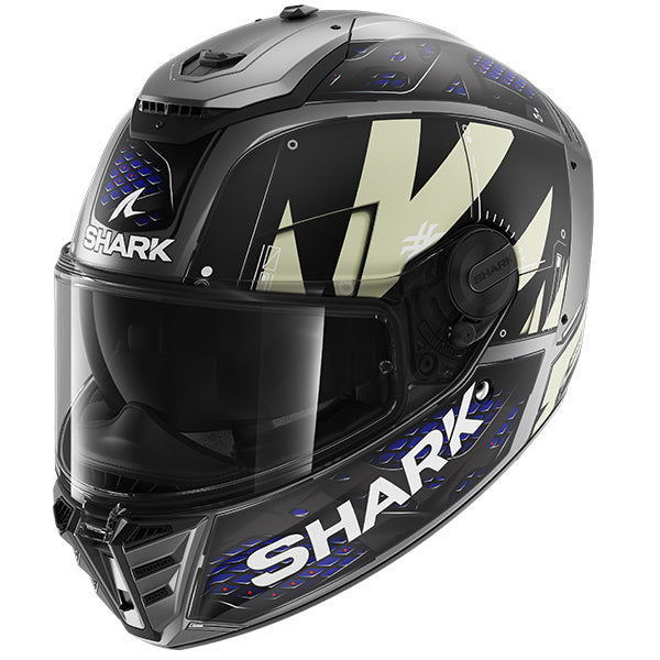 Shark Spartan RS Stingrey Matt Anthracite/Blue