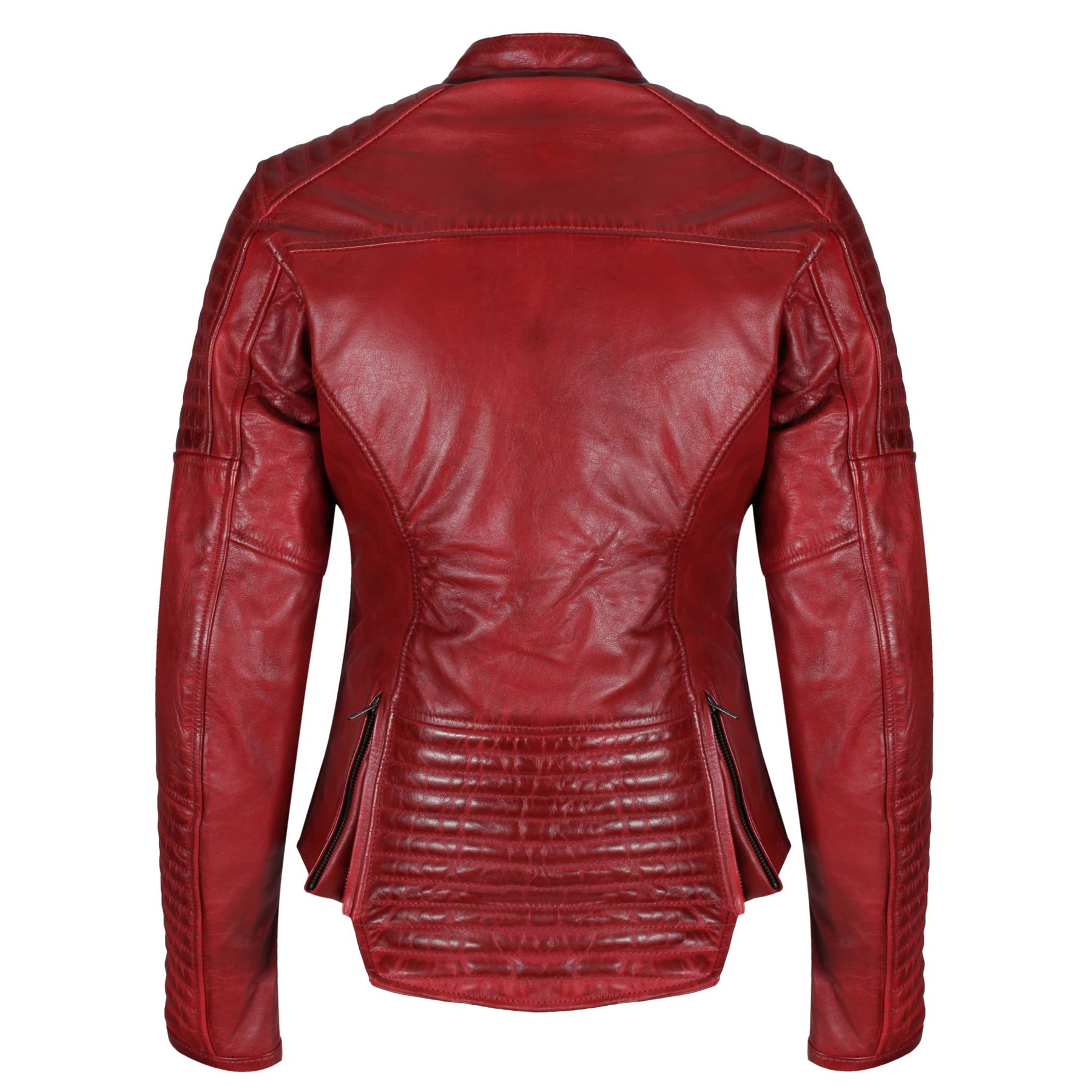 MotoGirl Valerie Leather Jacket Red