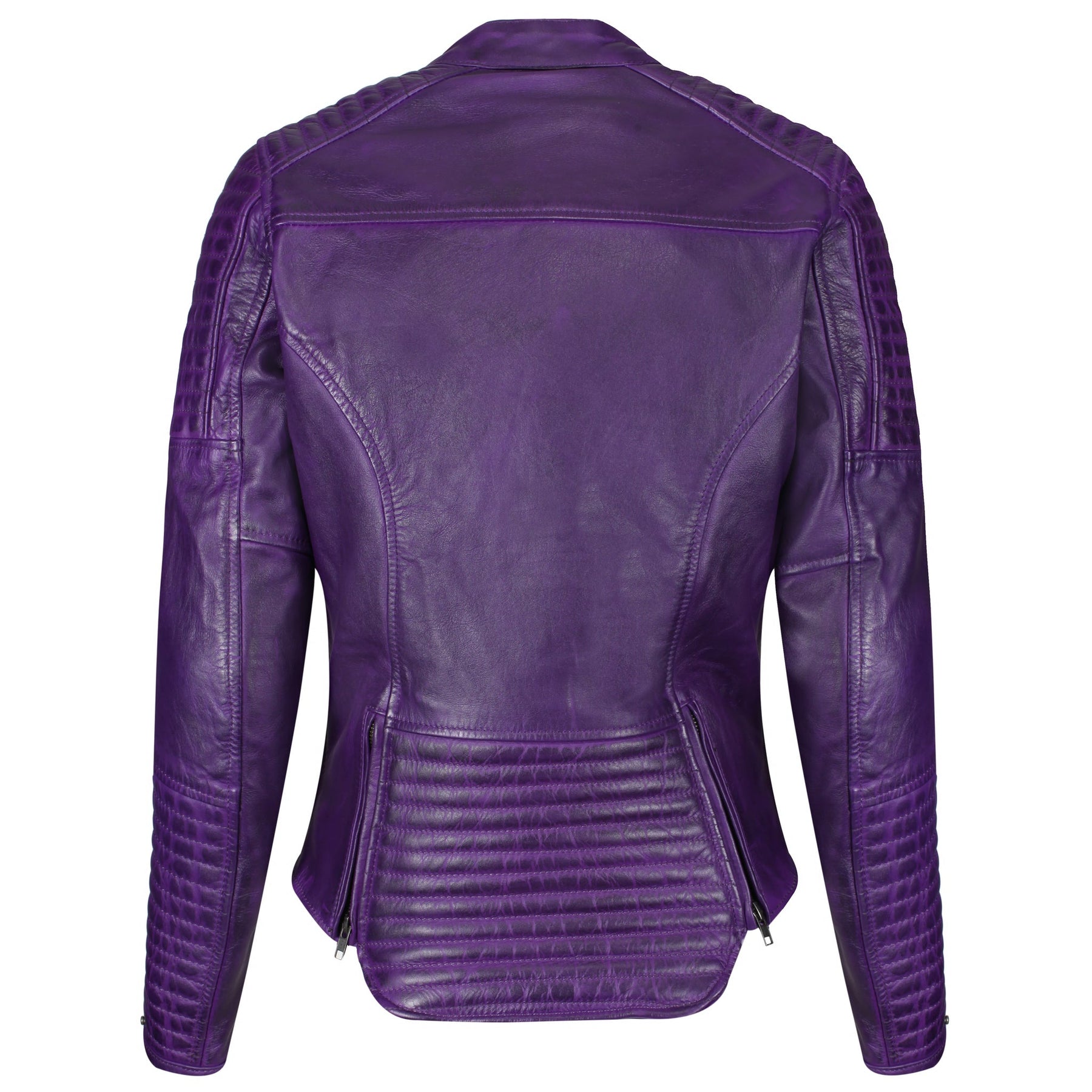 MotoGirl Valerie Leather Jacket Purple