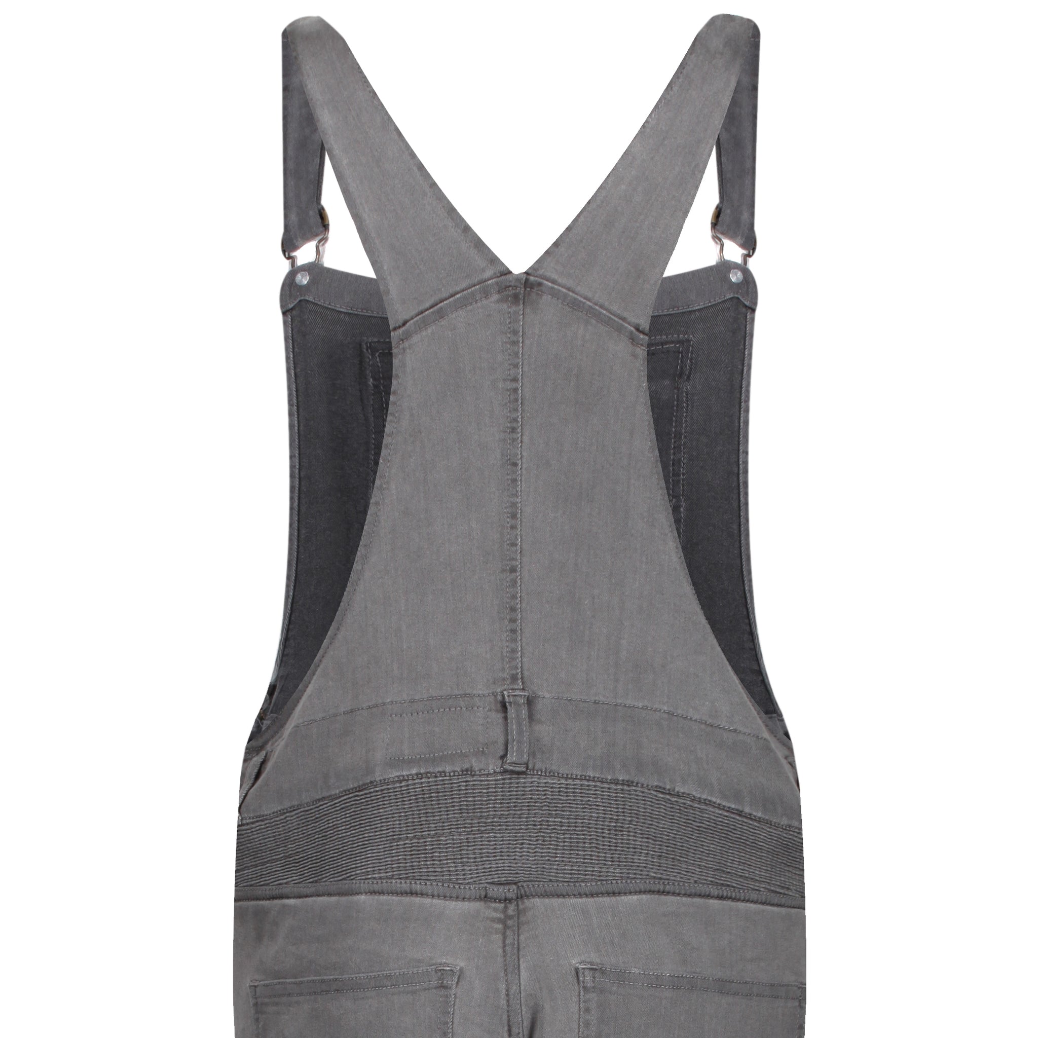 MotoGirl Irene Dungarees Grey