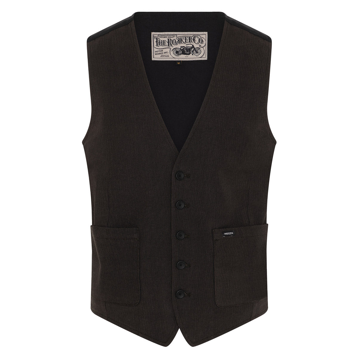 Rokker Tweed Vest Dark Grey