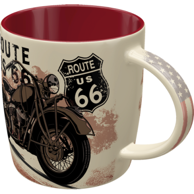 Nostalgic Art Ceramic Mug 330ml Route 66 Bike Map