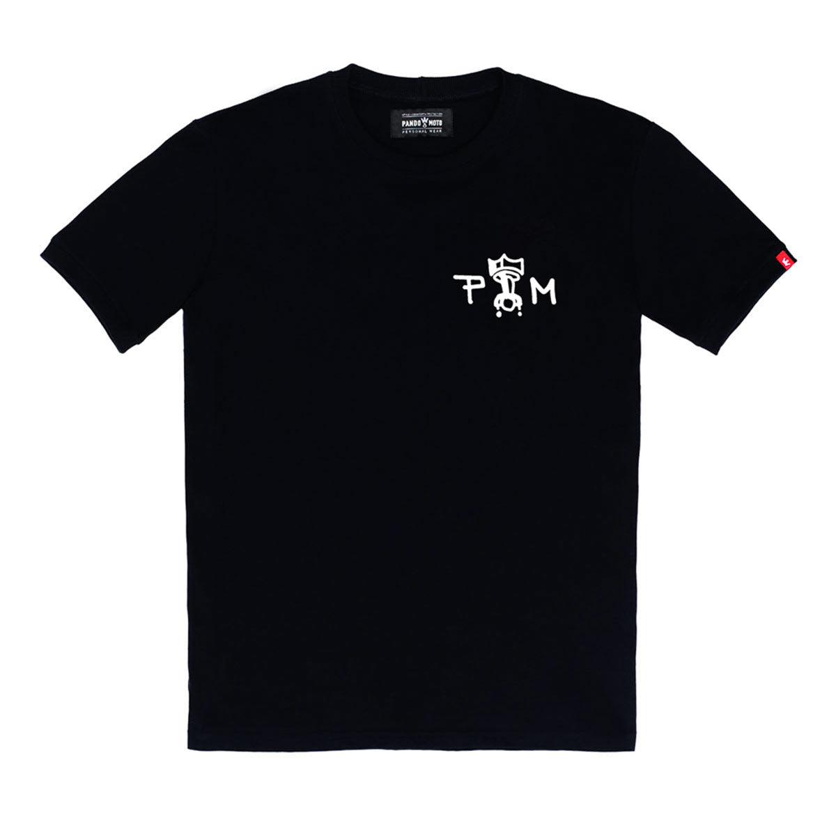 PandoMoto T-Shirt Mike Red Skull Black