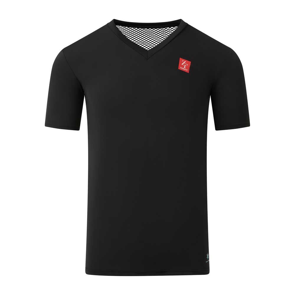 ZeroFit Iceskin Baselayer V-Neck Short Sleeve Black