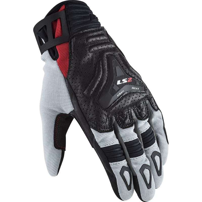 LS2 All Terrain Man Gloves Black/Grey/Red