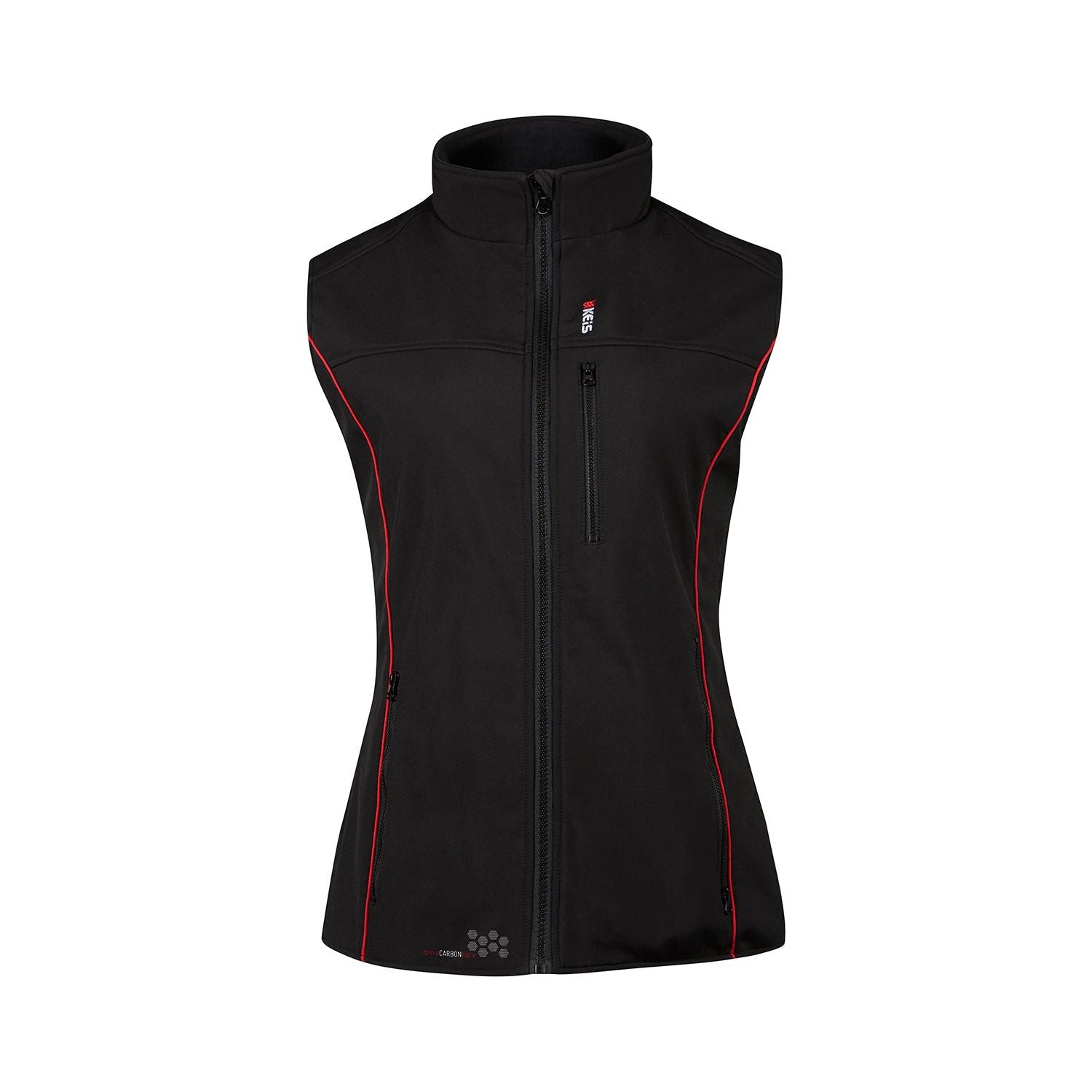 Keis B501WRP Ladies Premium Heated Body Warmer Black/Red