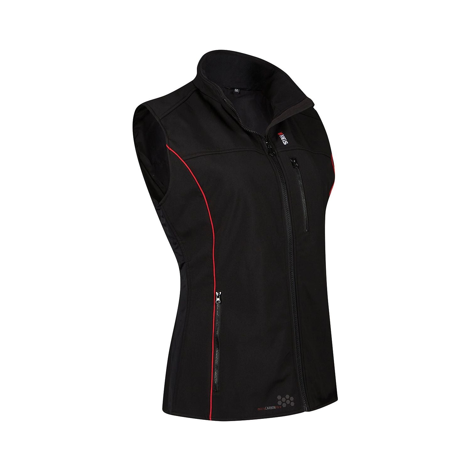 Keis B501WRP Ladies Premium Heated Body Warmer Black/Red