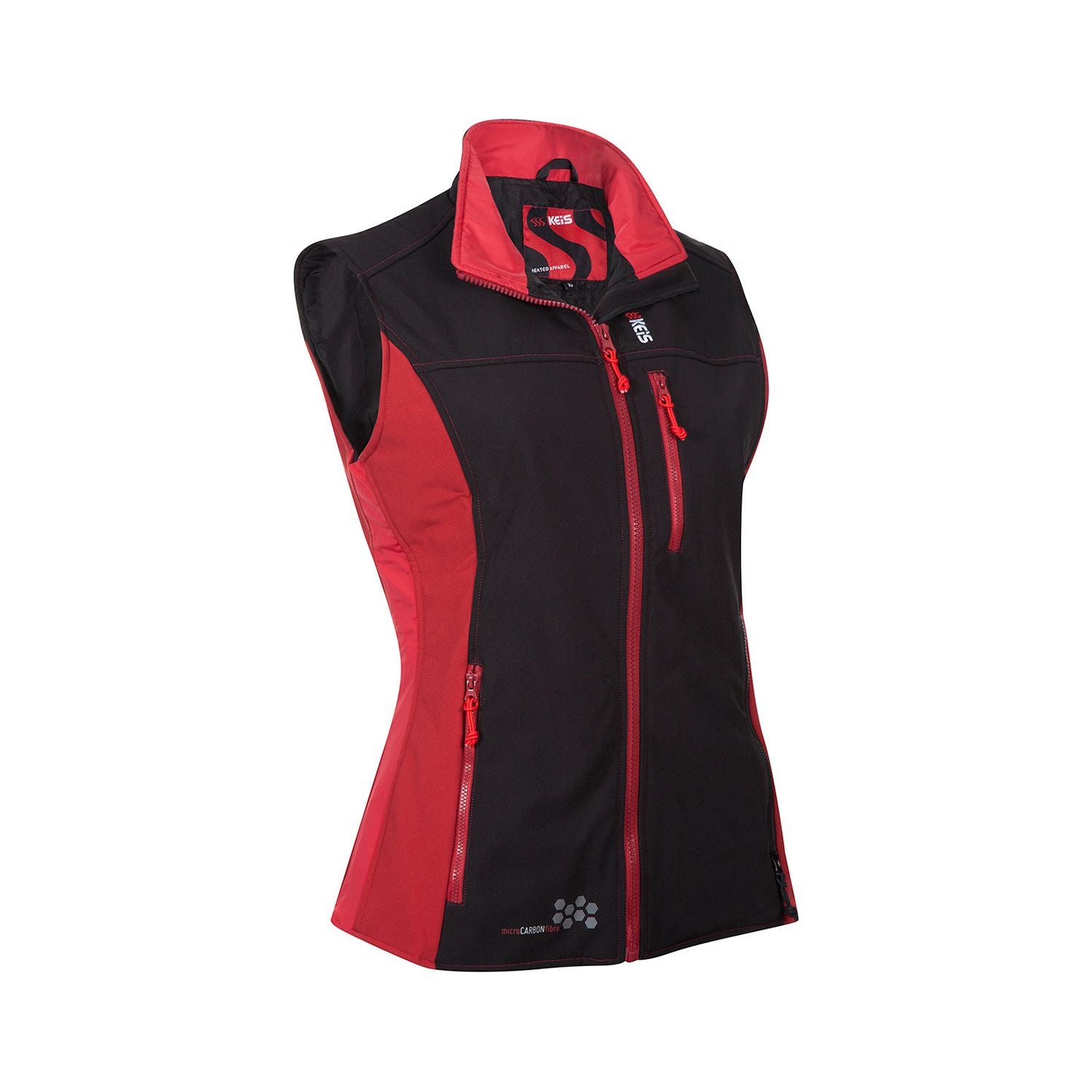 Keis B501W Ladies Heated Body Warmer Black/Red