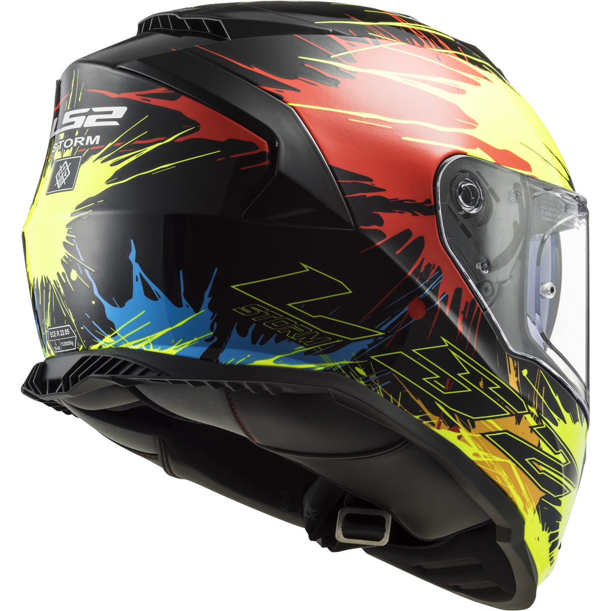 LS2 FF800 Storm Drop Black/Yellow/Red