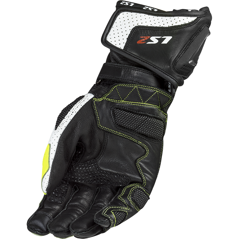 LS2 Swift Racing Gloves Black/Neon Yellow