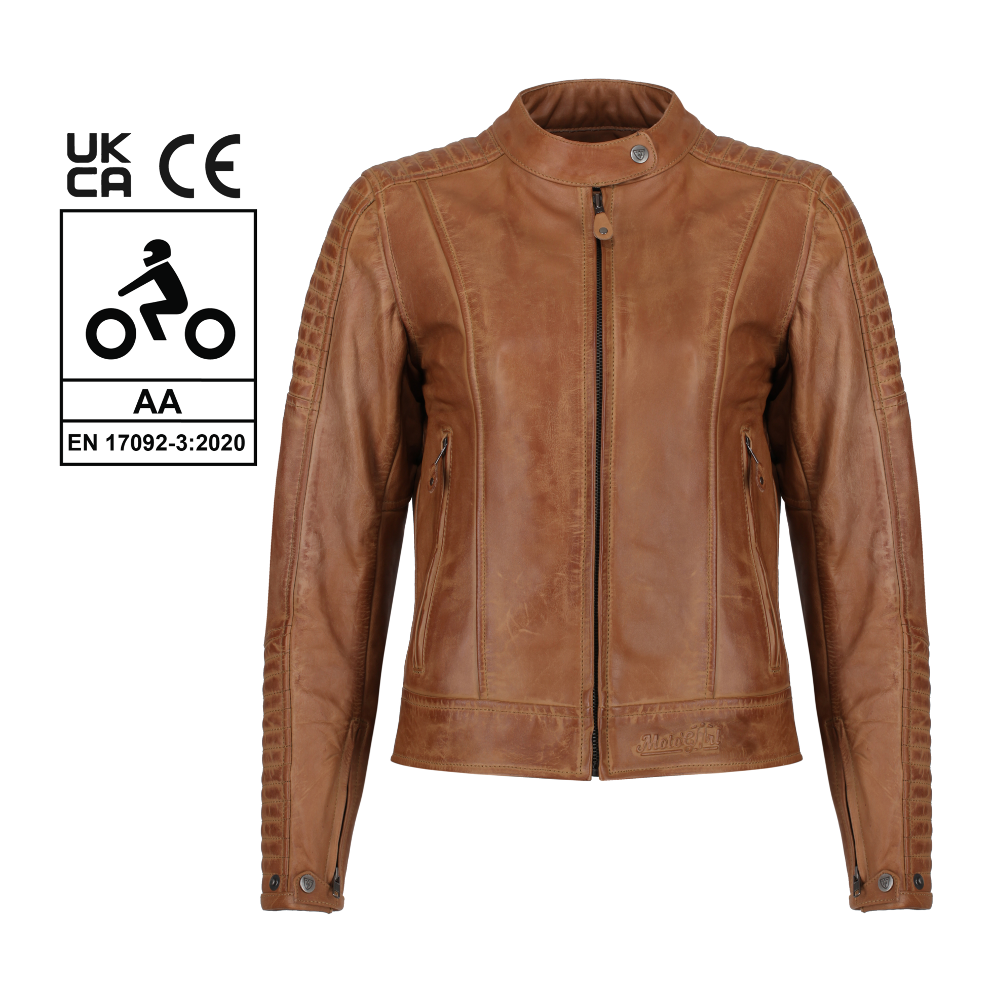 MotoGirl Valerie Leather Jacket Camel