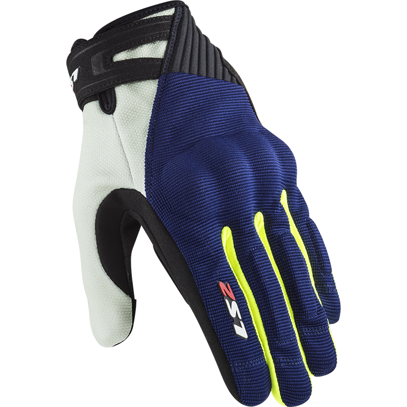 LS2 Dart 2 Man Gloves Blue/High Visibility Yellow