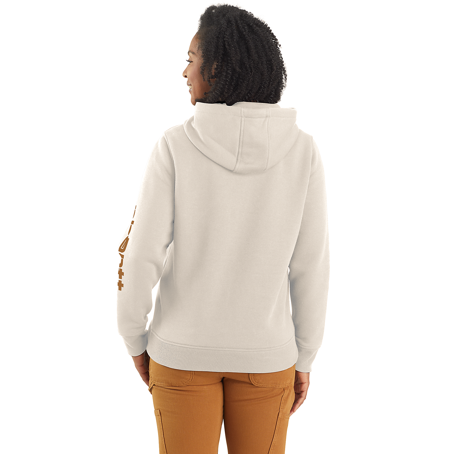 Carhartt Ladies Relaxed Fit Midweight Logo Sleeve Graphic Sweatshirt