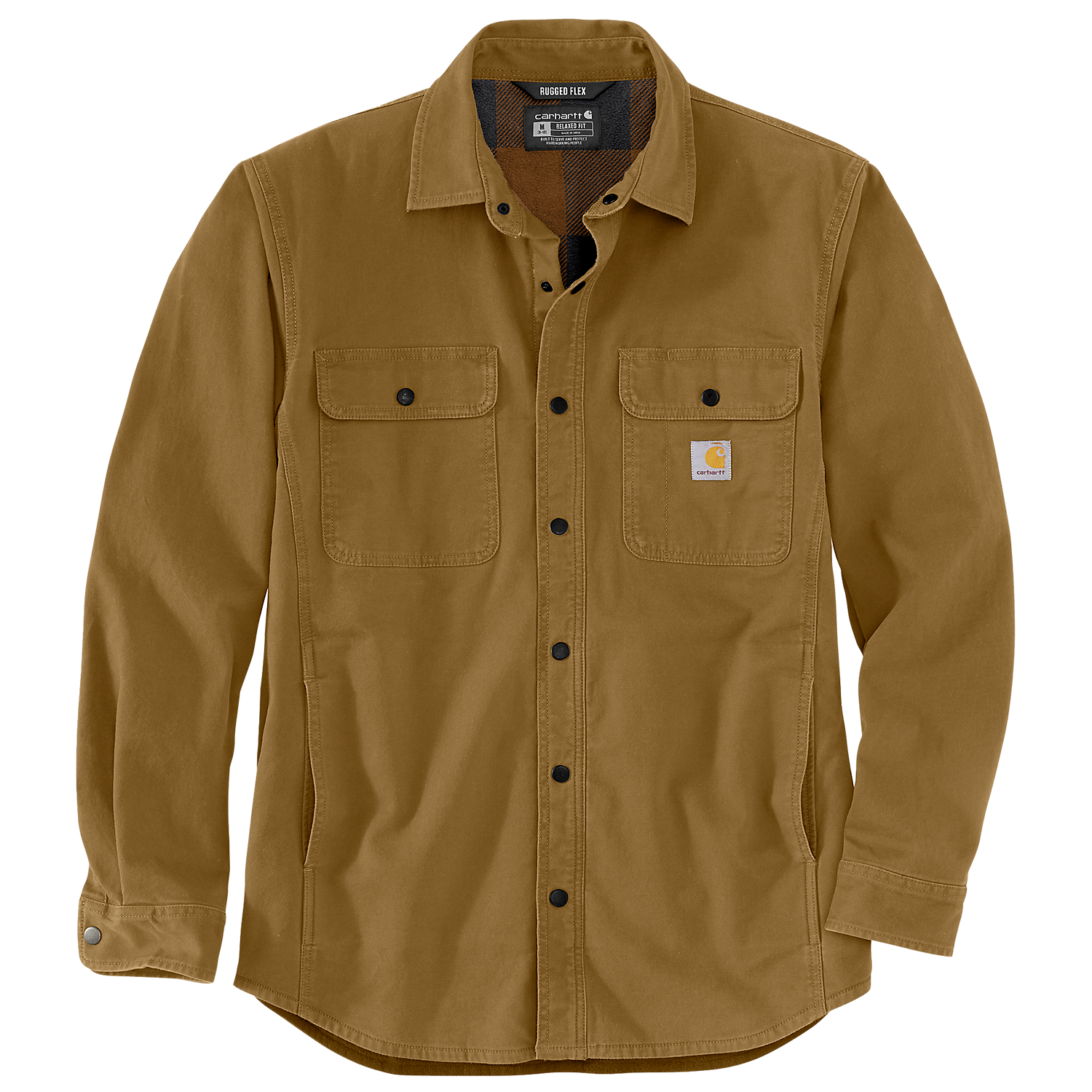 Carhartt Rugged Flex Relaxed Fit Canvas Fleece-Lined Shirt Jac