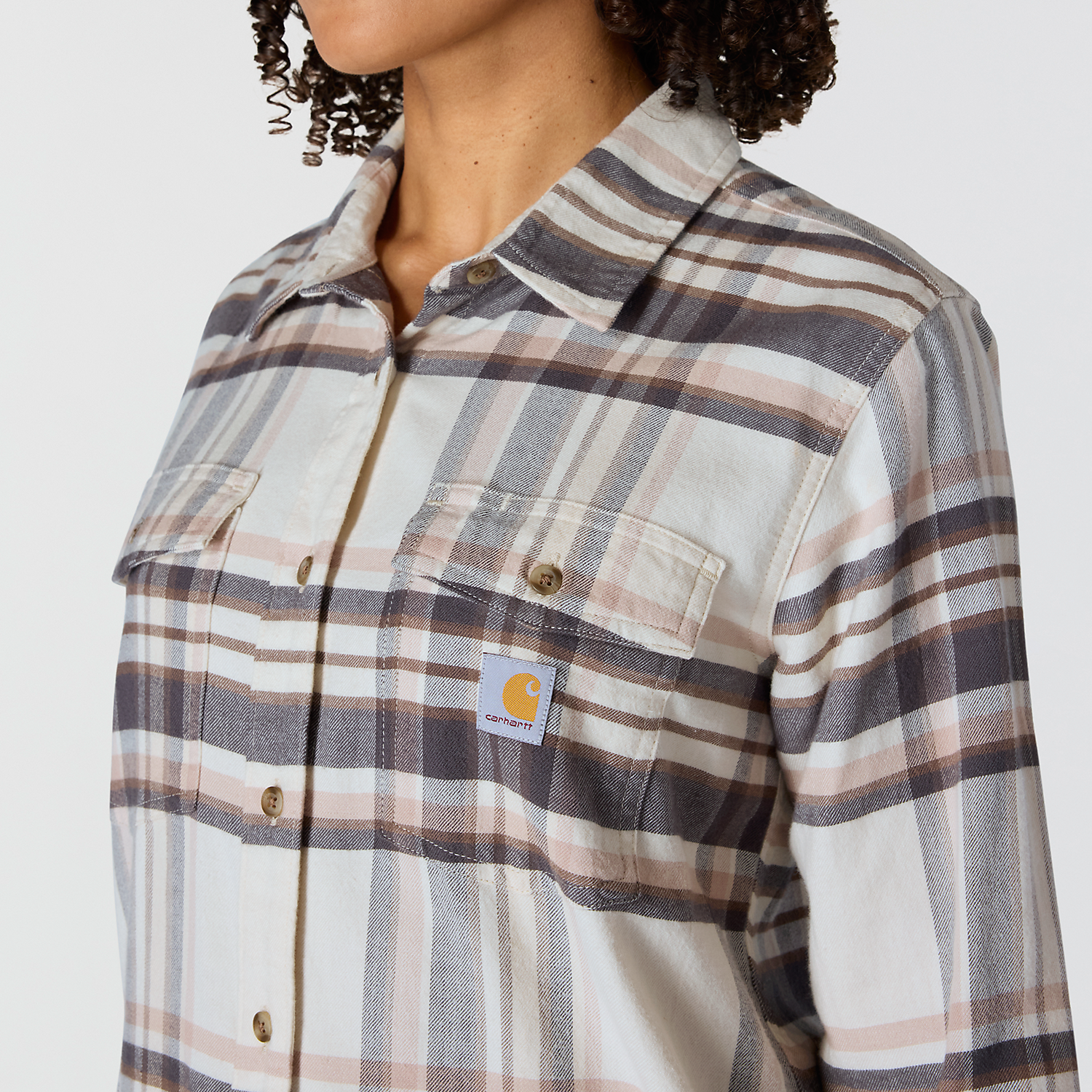 Carhartt Ladies Tencel Fiber Series Relaxed Fit Long-Sleeve Flannel Shirt