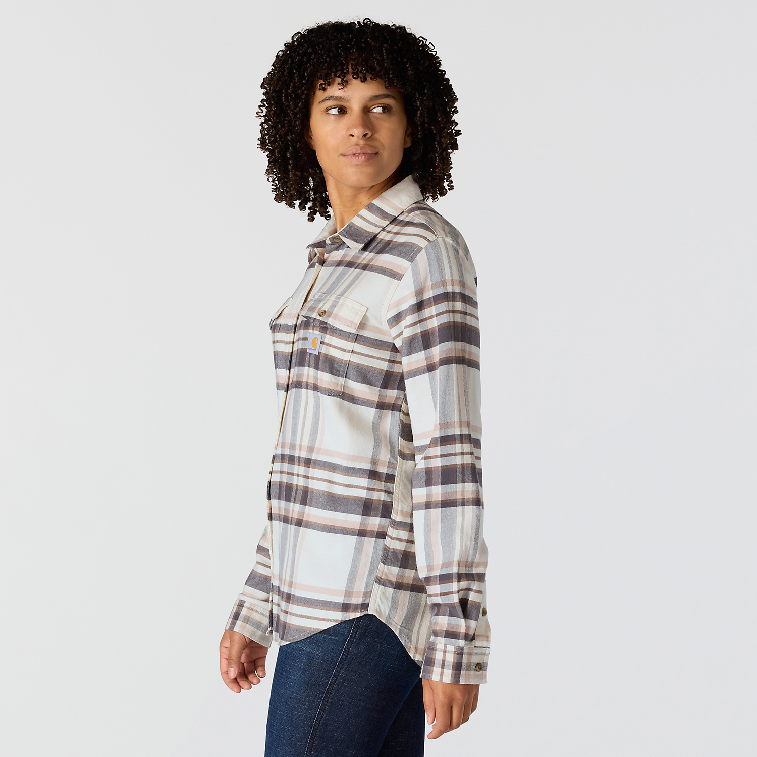 Carhartt Ladies Tencel Fiber Series Relaxed Fit Long-Sleeve Flannel Shirt