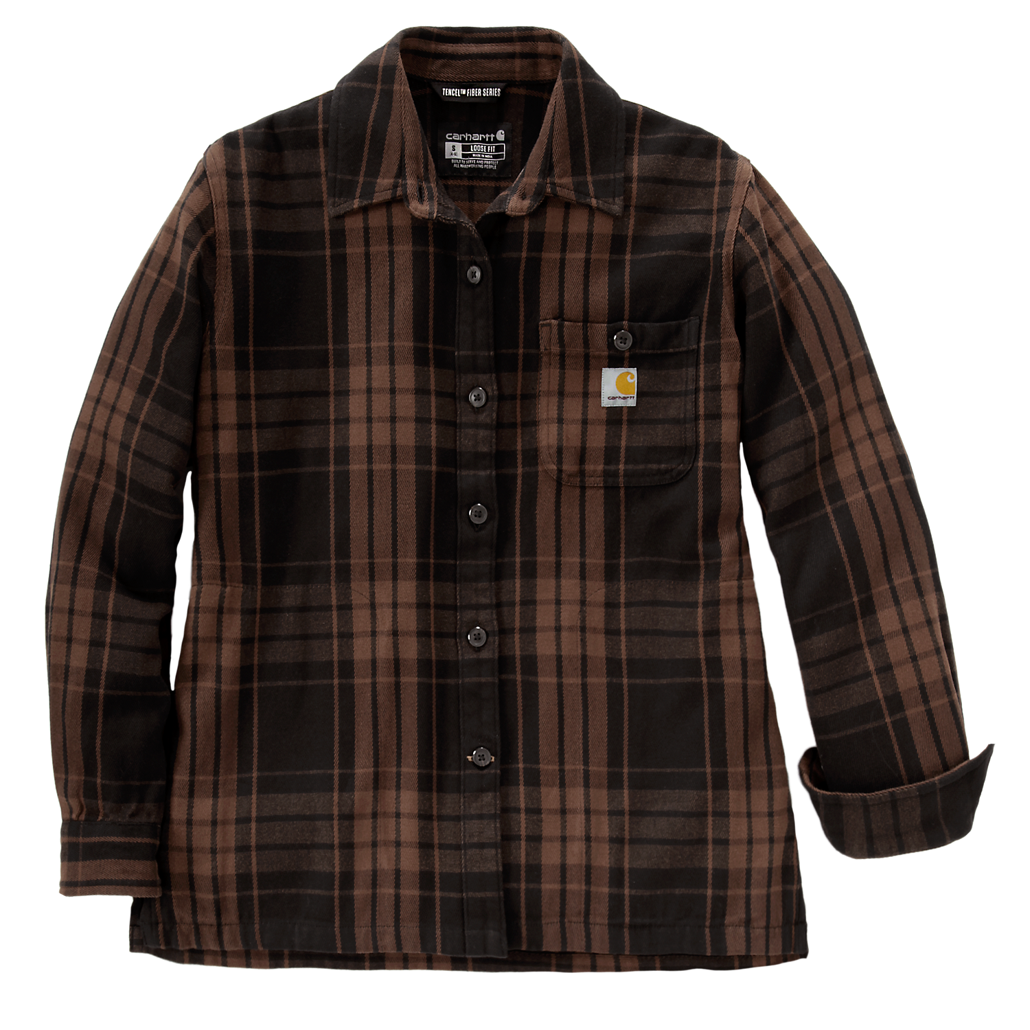 Carhartt Ladies Tencel Fiber Series Loose Fit Twill Plaid Shirt