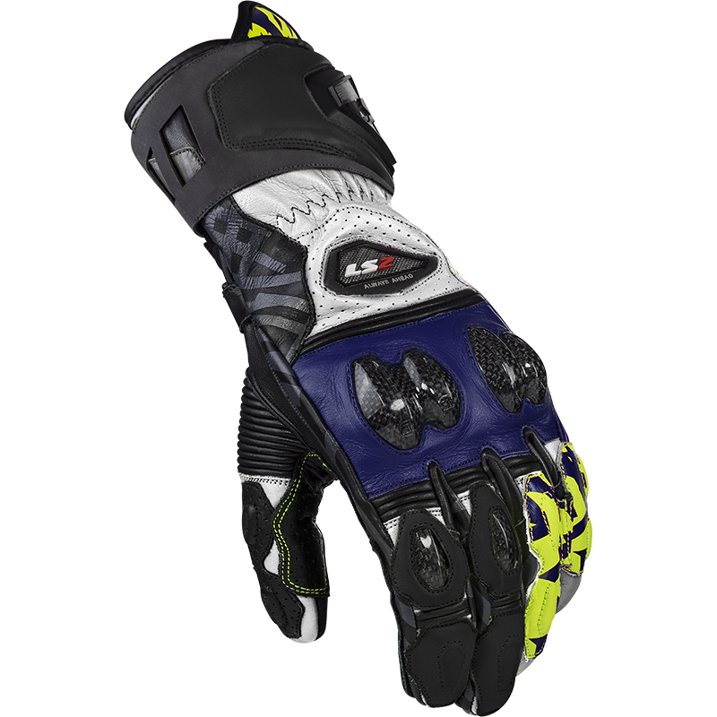 LS2 Feng Racing Gloves Black/Blue