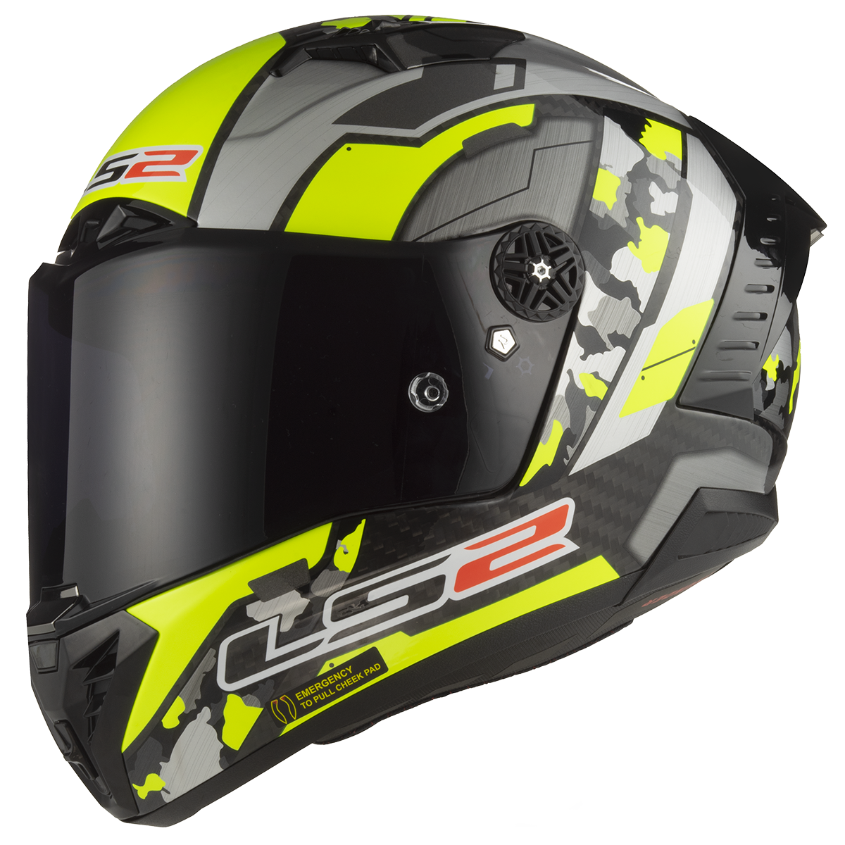 LS2 FF805 Thunder Carbon Space High Visibility Yellow/Grey
