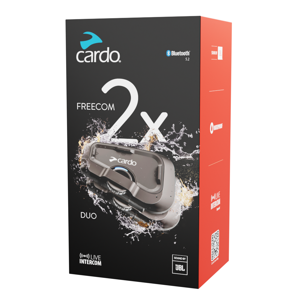 Cardo Freecom 2X Motorcycle Bluetooth Communication System (Duo)