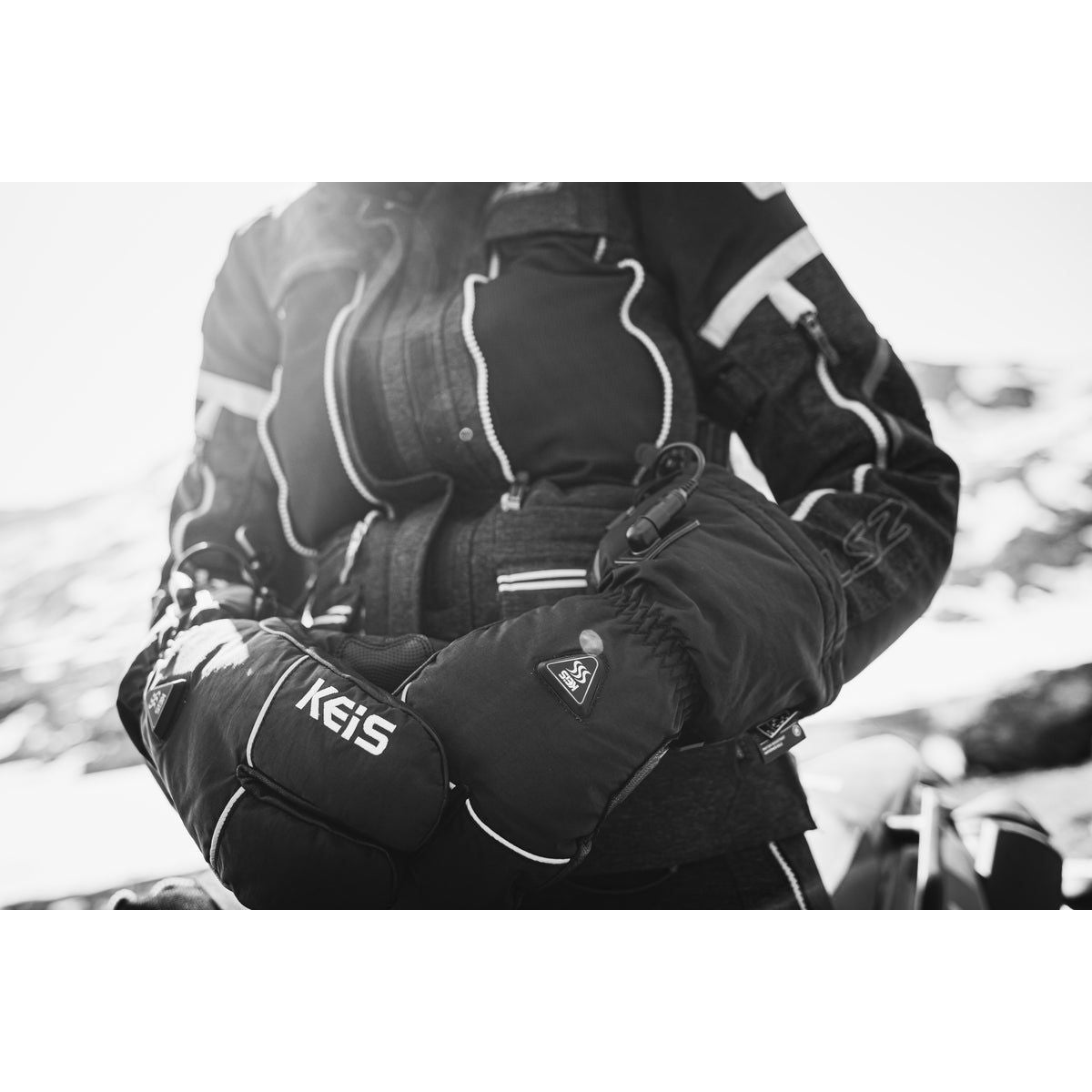 Keis G301 Premium 3-finger Heated Glove Textile Keis The Biker