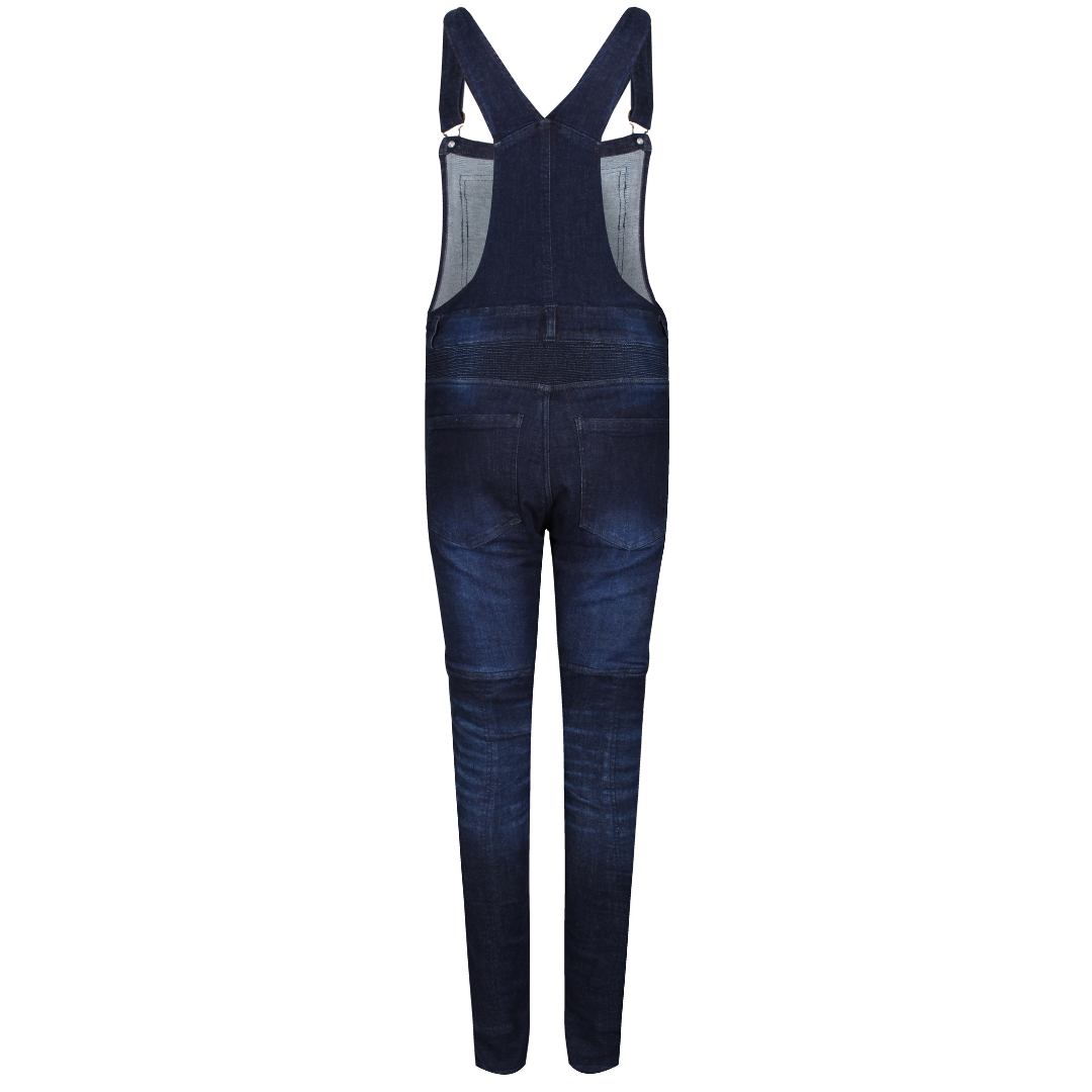 MotoGirl Irene Dungarees Blue