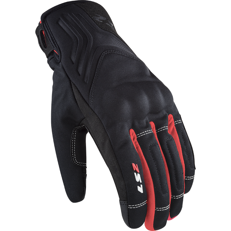 LS2 Jet 2 Man Gloves Black/Red