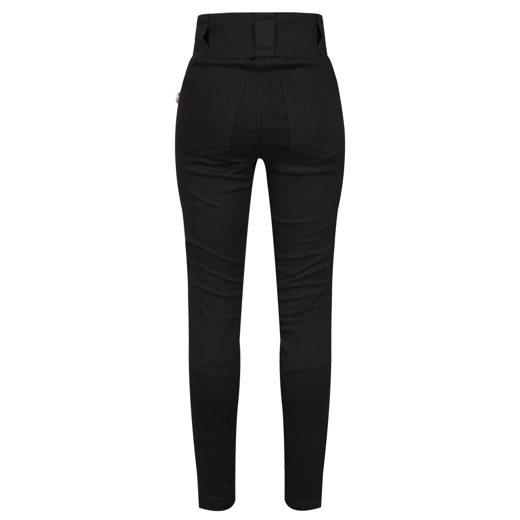 MotoGirl Ribbed Knee Leggings Black