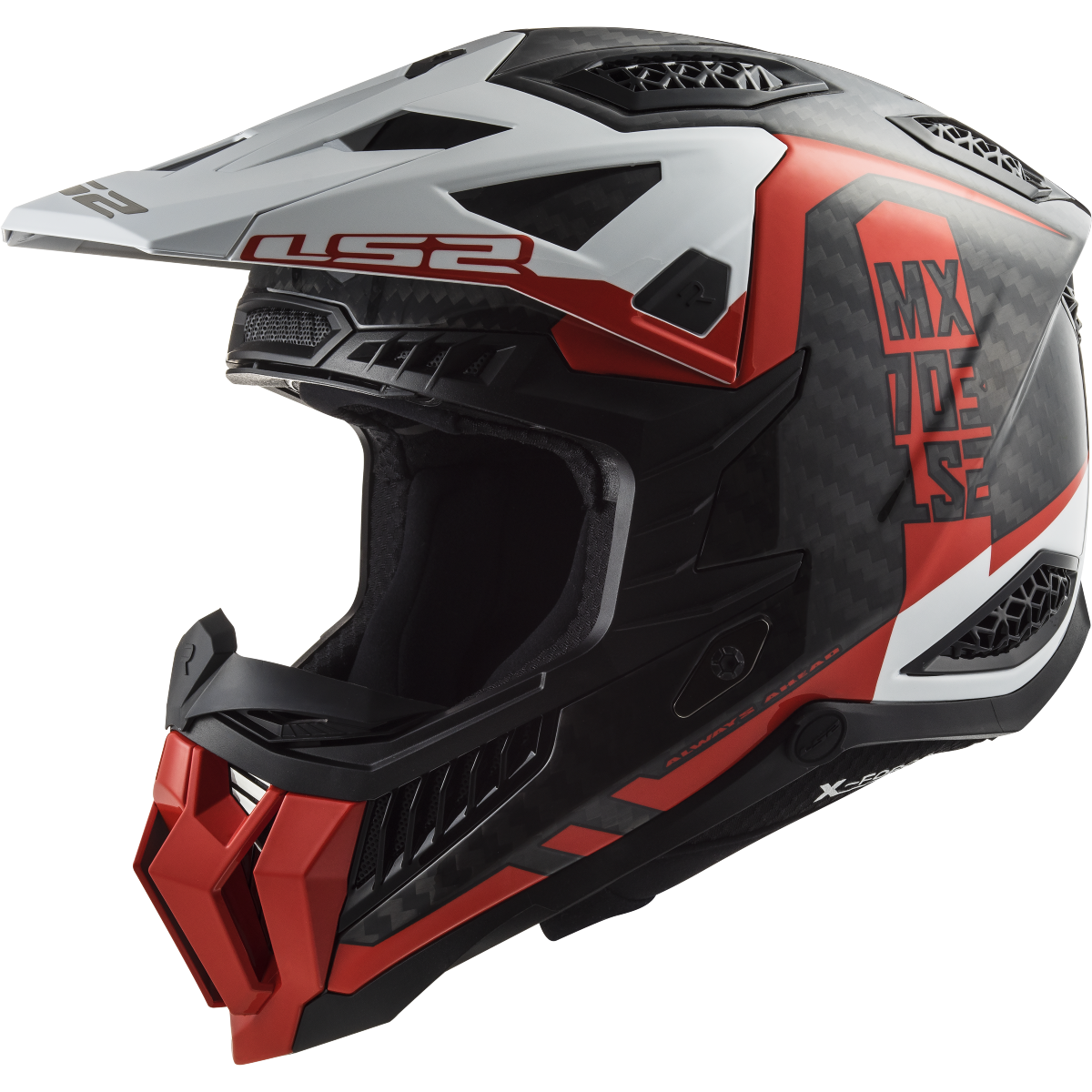LS2 MX703 Carbon X-Force Victory Red/White