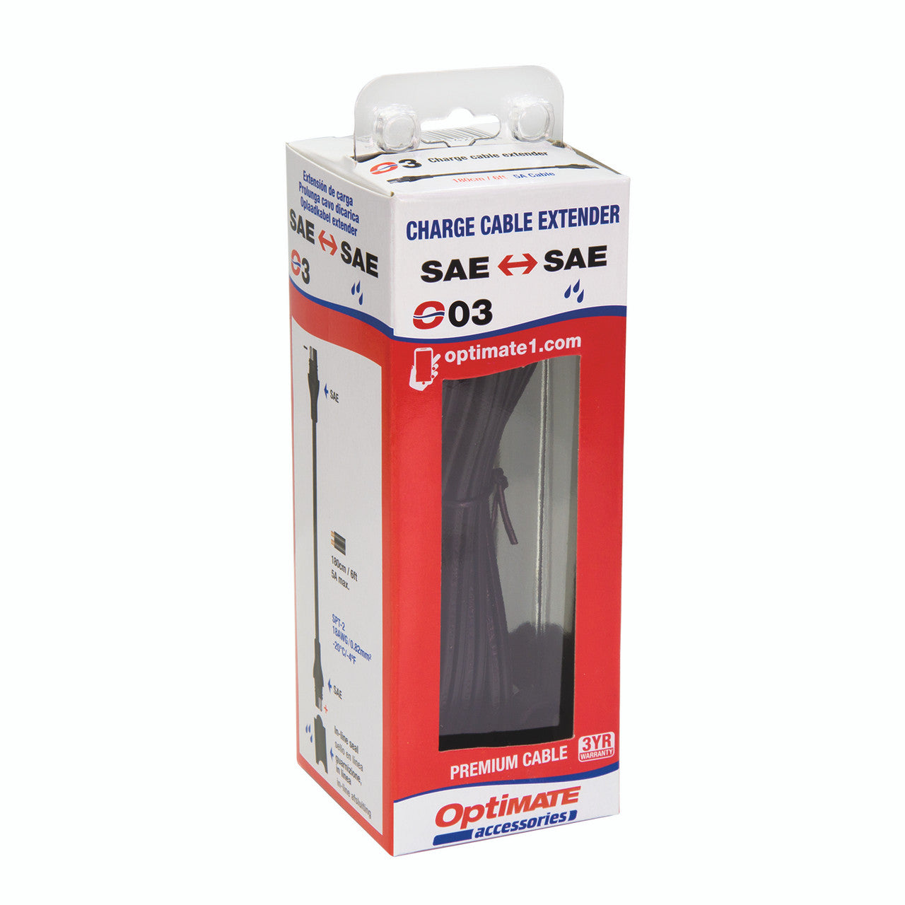 OptiMate O3 1.8m Extension Lead