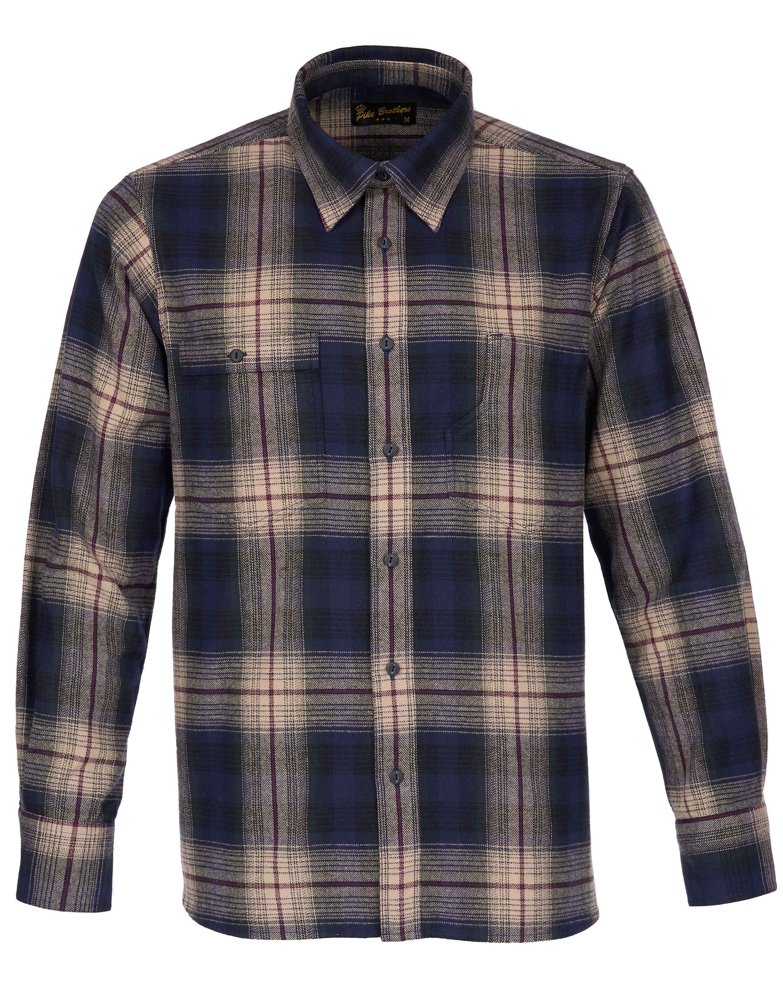 Pike Brothers 1937 Roamer Shirt Blue/Beige Check