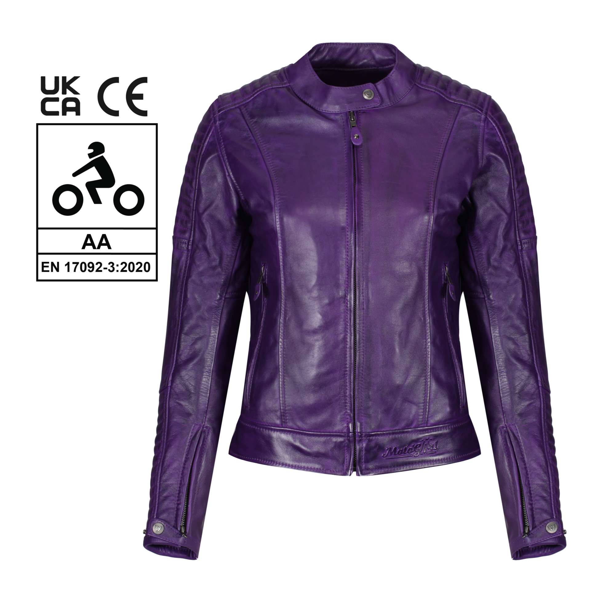 MotoGirl Valerie Leather Jacket Purple