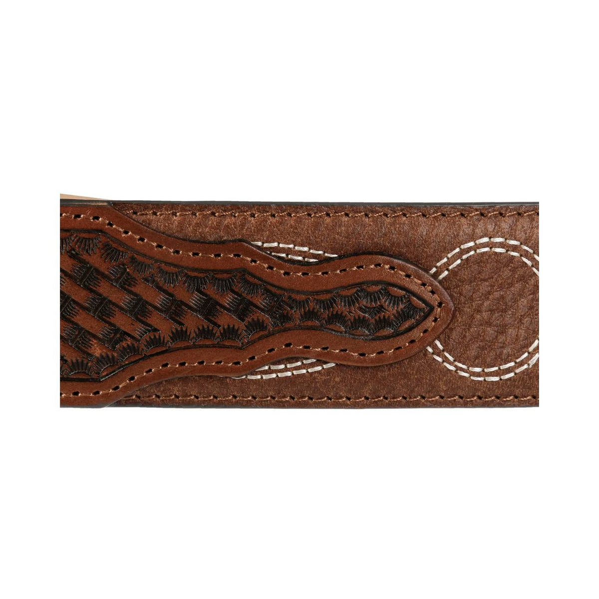 Stetson Pebble Basket Weave Leather Belt