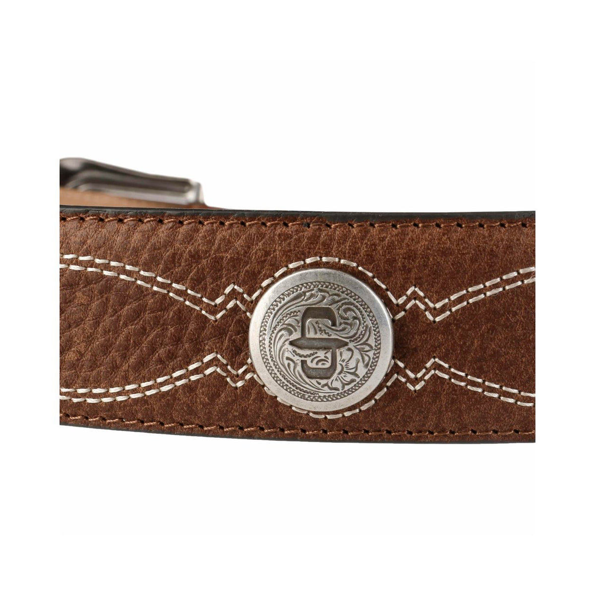 Stetson Pebble Basket Weave Leather Belt