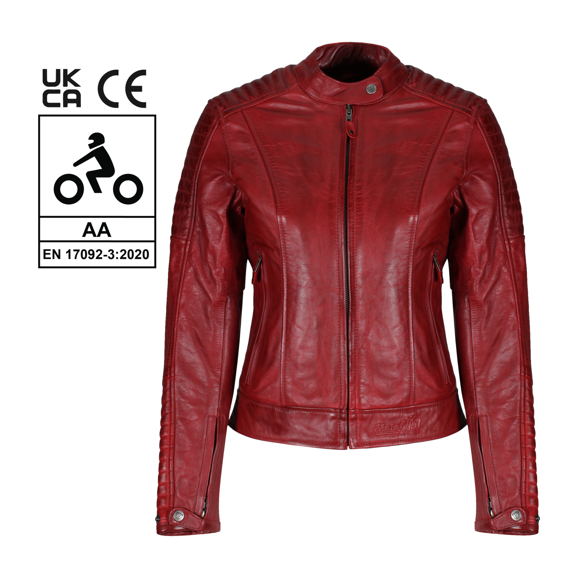 MotoGirl Valerie Leather Jacket Red