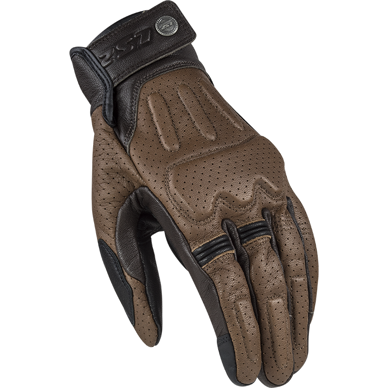 LS2 Rust Man Gloves Brown Leather