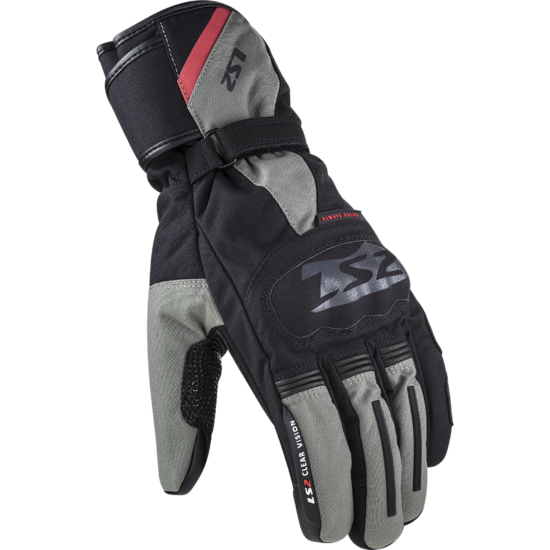 LS2 Snow Man Gloves Black/Grey