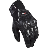 LS2 Spark 2 Leather Man Gloves Black/White