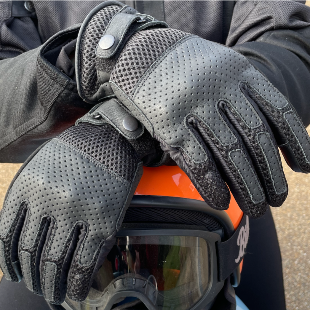 MotoGirl Summer Mesh Gloves Black