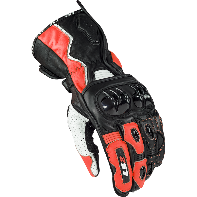 LS2 Swift Racing Gloves Black/White/Red