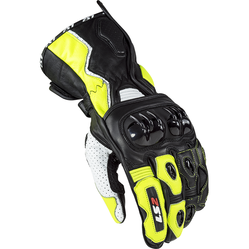 LS2 Swift Racing Gloves Black/Neon Yellow