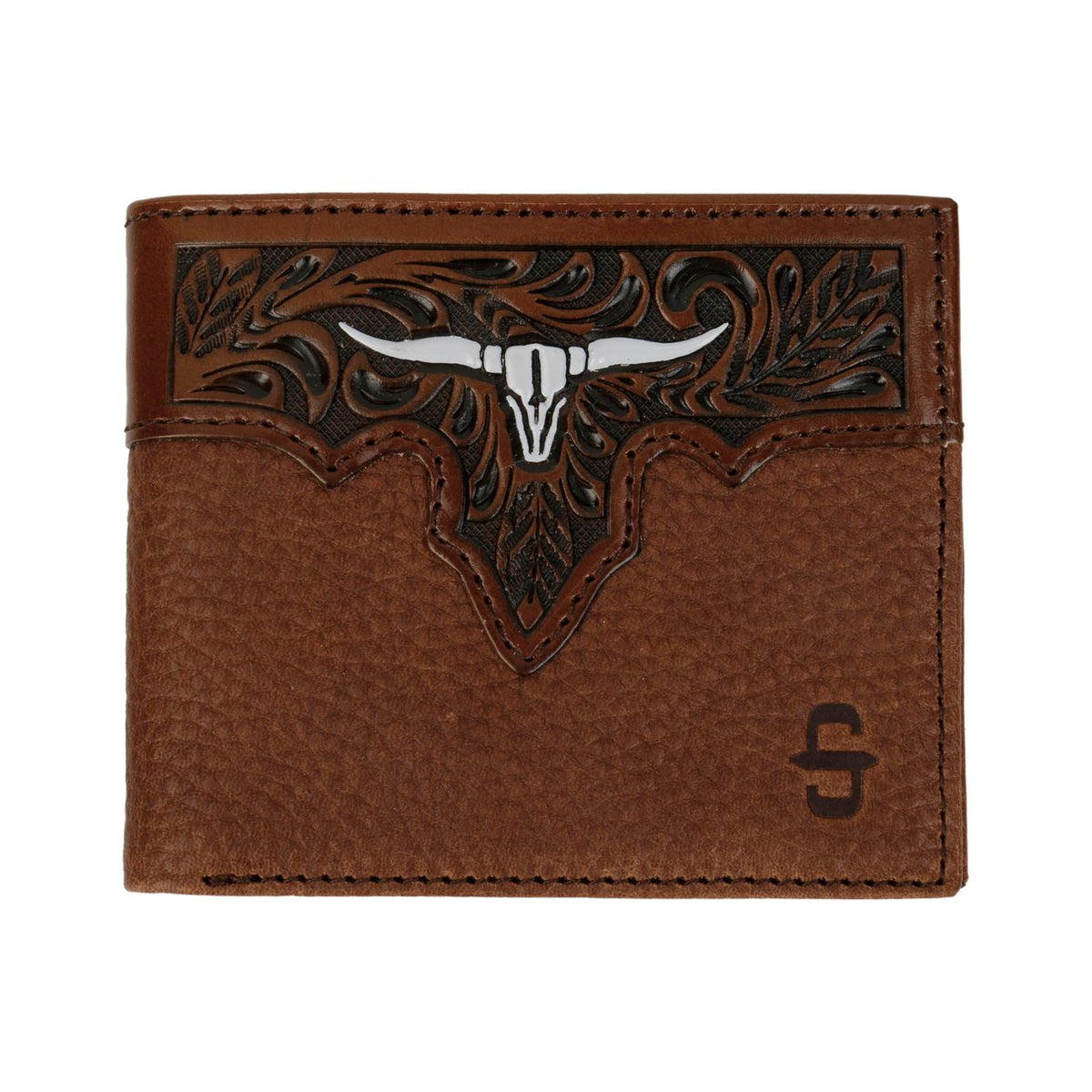 Stetson Steer Head Leather Bi-Fold Wallet