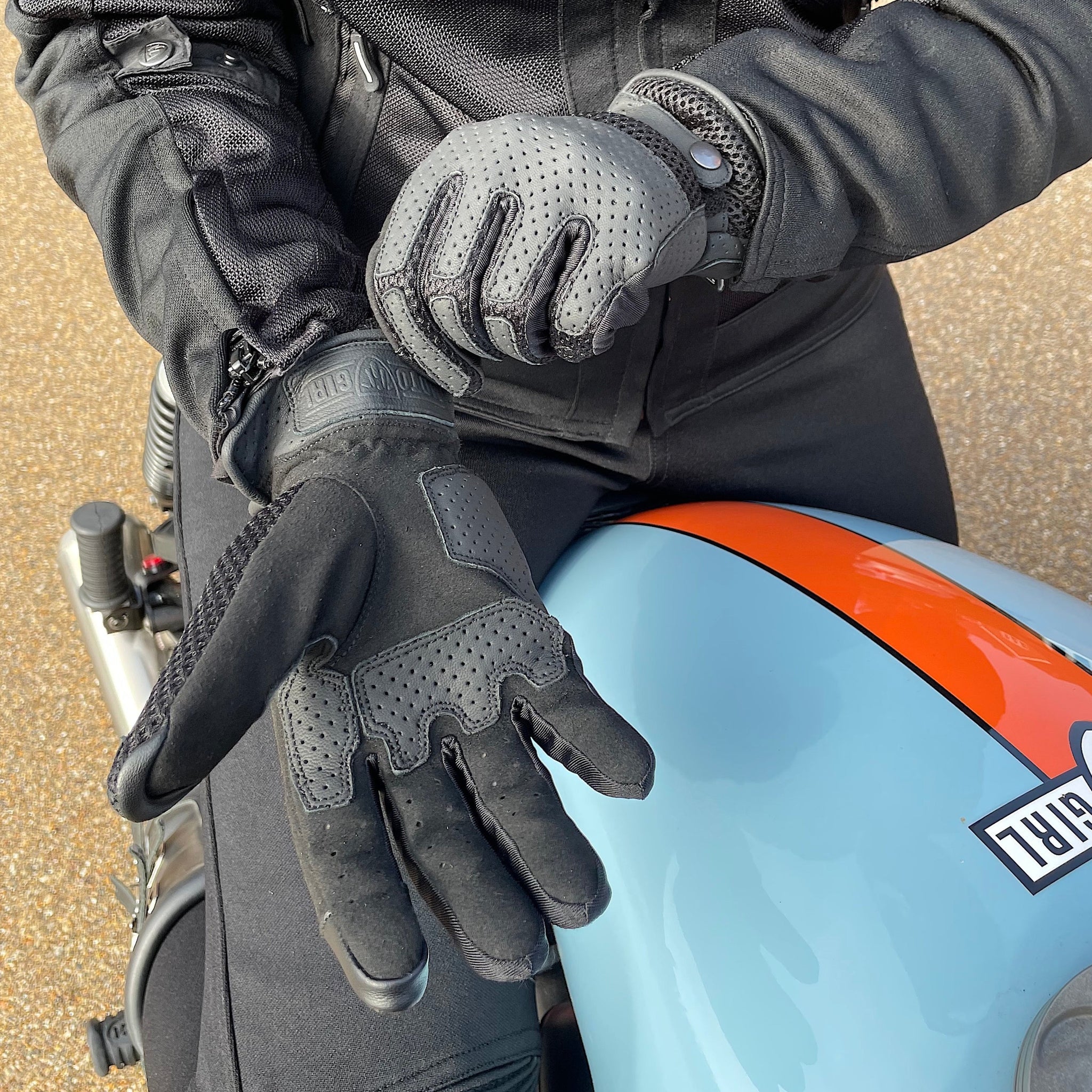 MotoGirl Summer Mesh Gloves Black