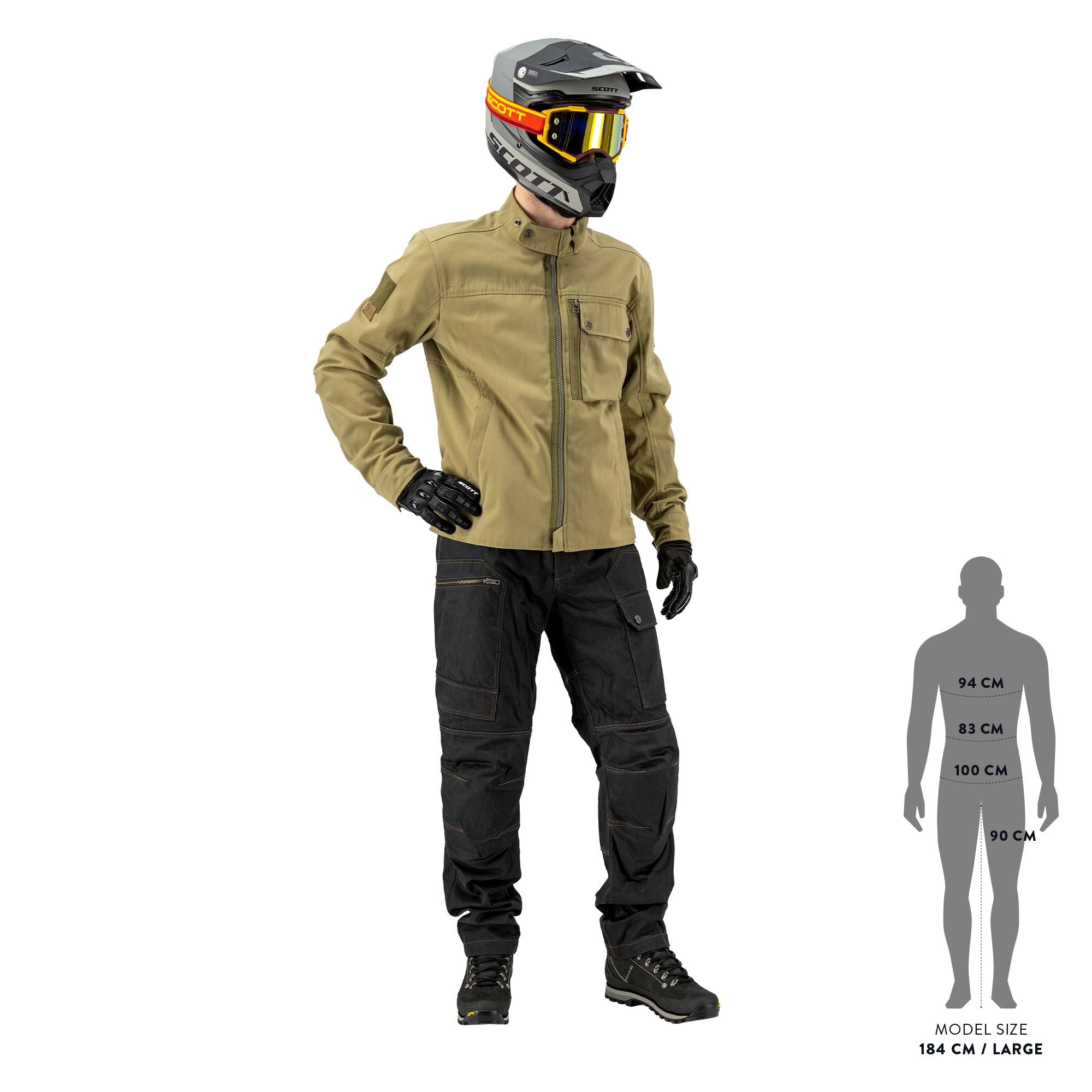 Scott Vintage Jacket Covert Green | Scott | The Biker Company