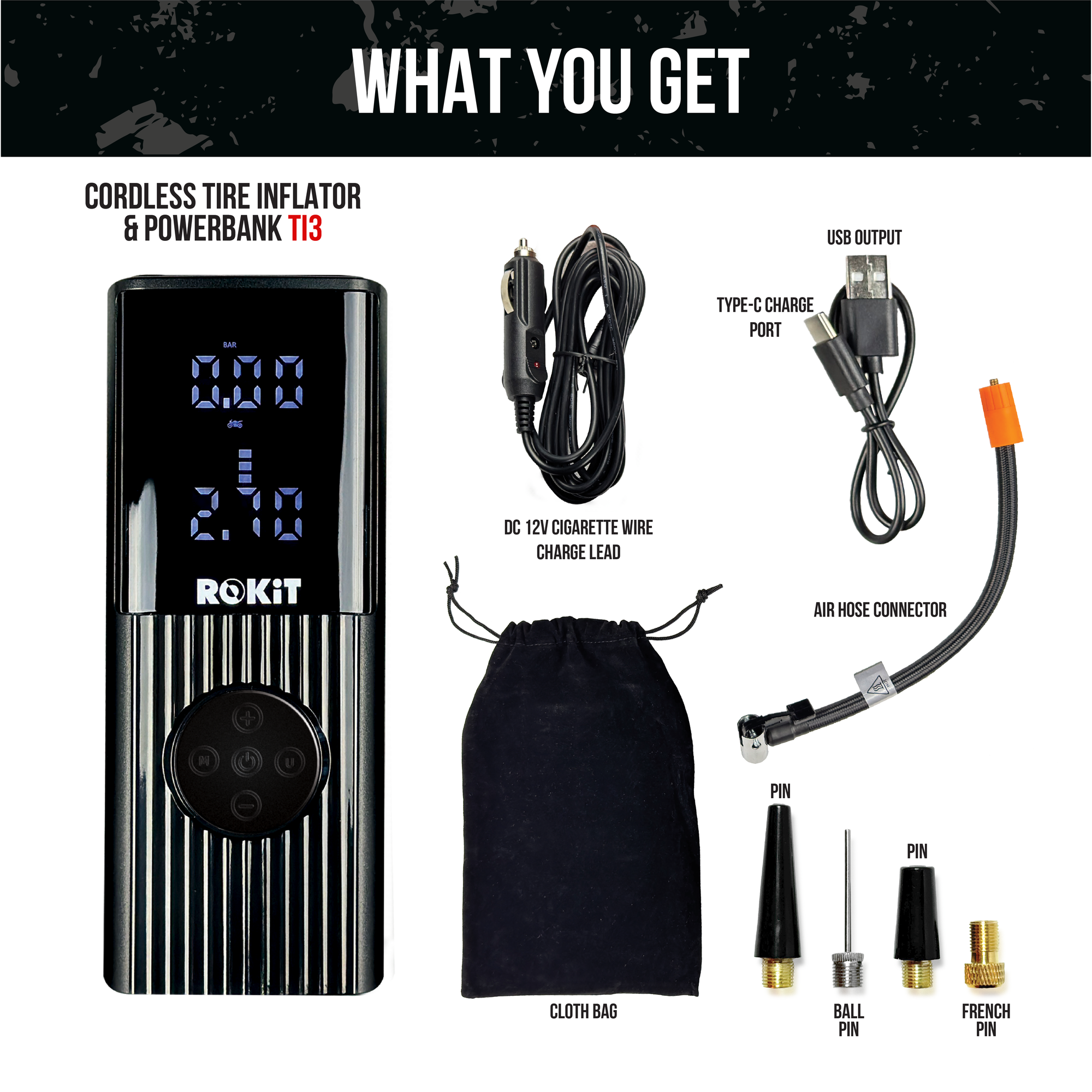 ROKiT Up Tyre Inflator 9000mAh