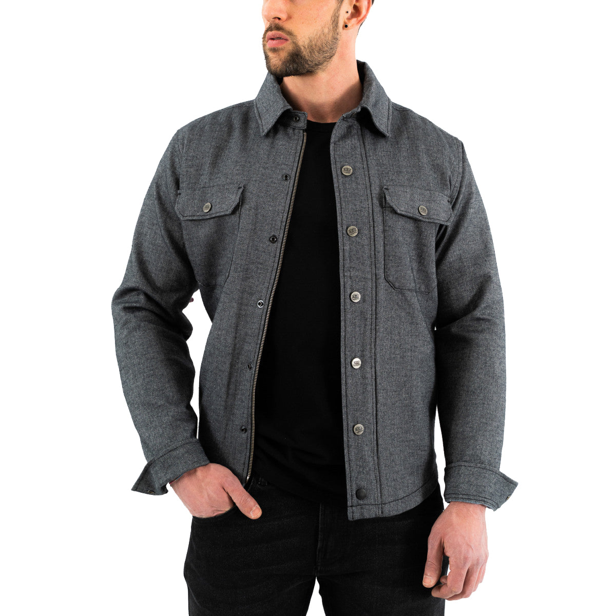 Rokker Boston Rider Shirt Grey