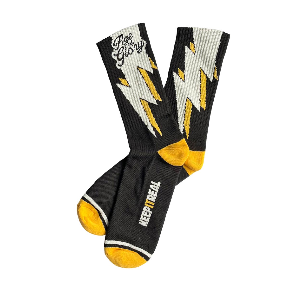 Age of Glory Bolts Socks Black/Yellow/White