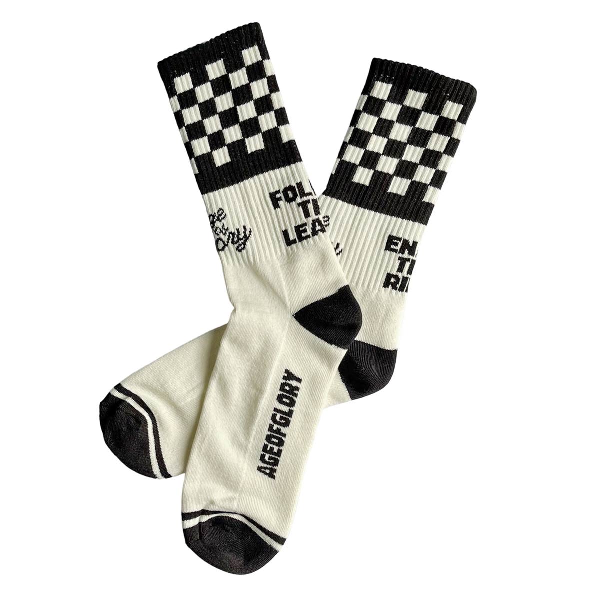 Age of Glory Checker Socks Black/White