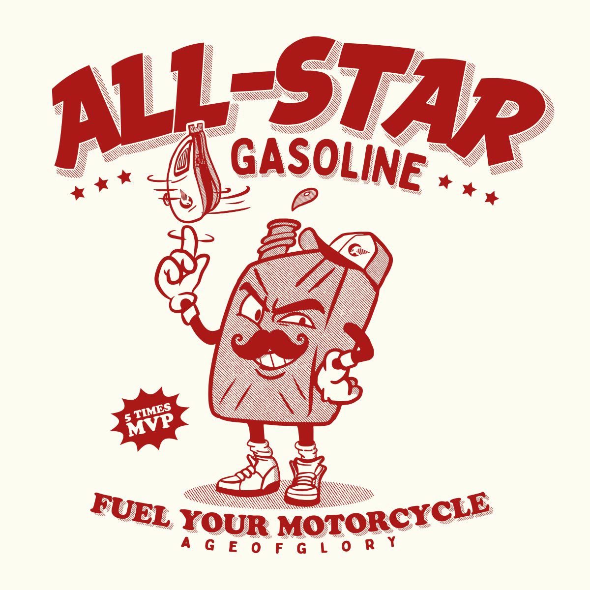 Age of Glory Gasoline T-Shirt Ecru